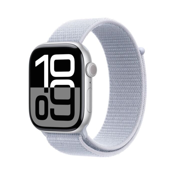 Apple Watch Series 10 GPS Koperta 46mm z Aluminium w kolorze Srebrnym z Opaską sportową w kolorze Błękitnego obłoku – Outlet - MWWN3ET/A/W372 - zdjęcie 1 z 9