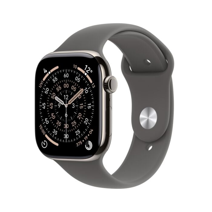 Apple Watch Series 11 GPS + Cellular Koperta 42mm z Tytanu w kolorze Naturalnym z Paskiem sportowym w kolorze Górskiej szarości - M/L - MF8N4MP/A - zdjęcie 1 z 8