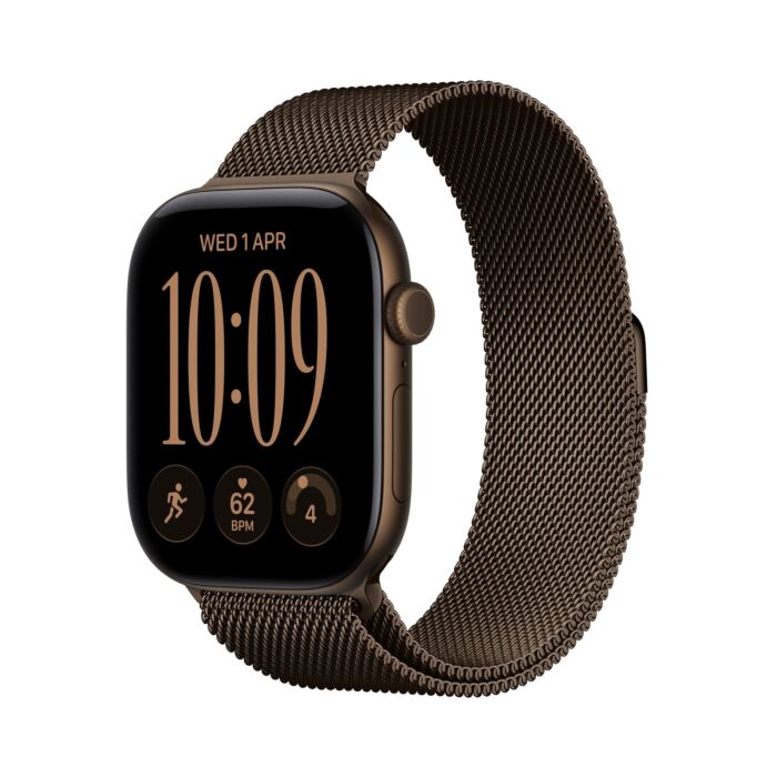 Apple Watch Series 12 GPS Koperta 42mm z Aluminium w kolorze Ciemnego brązu z Bransoletą mediolańską w kolorze Ciemnego brązu - MKDC4MP/A - zdjęcie 1 z 8