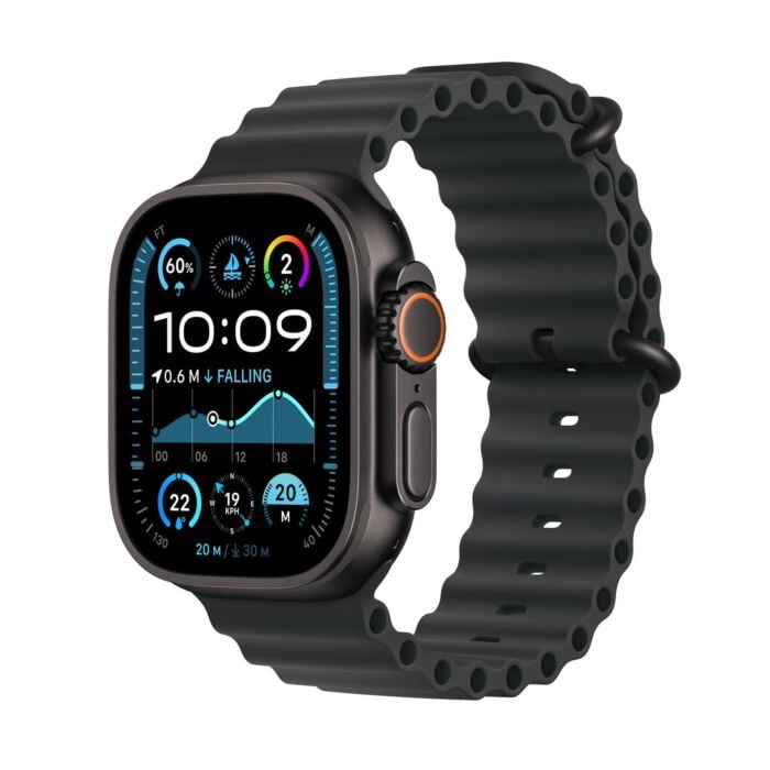 Apple Watch Ultra 2 GPS + Cellular Koperta 49mm z Tytanu w kolorze Czarnym z Paskiem Ocean w kolorze Czarnym – Outlet - MX4P3WB/A/W321 - zdjęcie 1 z 9