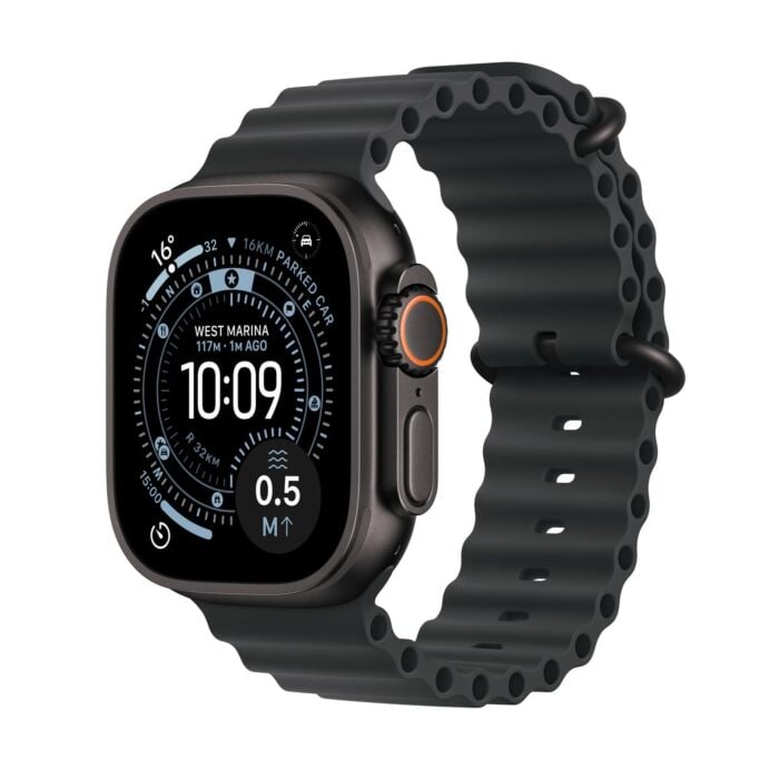 Apple Watch Ultra 3 GPS + Cellular Koperta 49mm z Tytanu w kolorze Czarnym z Paskiem Ocean w kolorze Czarnym – Outlet - MF0J4QP/A/W302 - zdjęcie 1 z 7