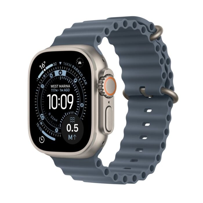 Apple Watch Ultra 3 GPS + Cellular Koperta 49mm z Tytanu w kolorze Naturalnym z Paskiem Ocean w kolorze Marynarskiego granatu – Outlet - MEWH4QP/A/W324 - zdjęcie 1 z 7