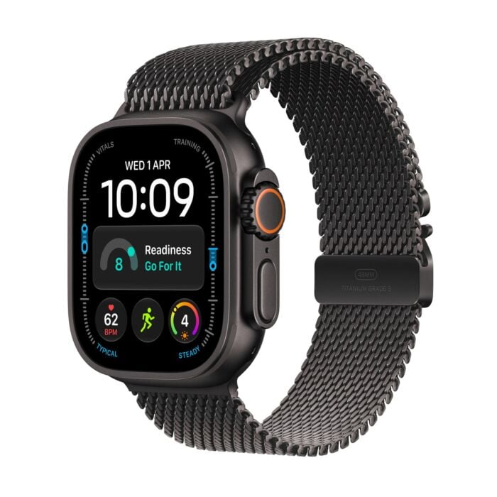 Apple Watch Ultra 4 GPS + Cellular Koperta 49mm z Tytanu w kolorze Czarnym z Bransoletą mediolańską z tytanu w kolorze Czarnym - L - MJAX4QP/A - zdjęcie 1 z 8
