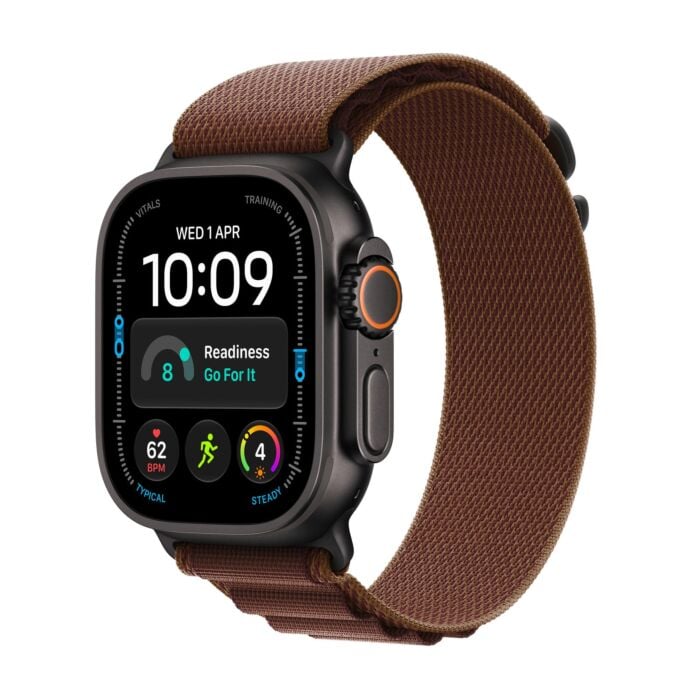 Apple Watch Ultra 4 GPS + Cellular Koperta 49mm z Tytanu w kolorze Czarnym z Opaską Alpine w kolorze Burgunda - M - MJC14QP/A - zdjęcie 1 z 8