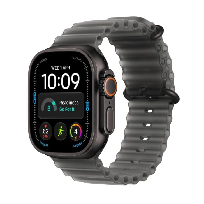 Apple Watch Ultra 4 GPS + Cellular Koperta 49mm z Tytanu w kolorze Czarnym z Paskiem Ocean w kolorze Półprzezroczystej czerni - MJAY4QP/A - zdjęcie 1 z 8
