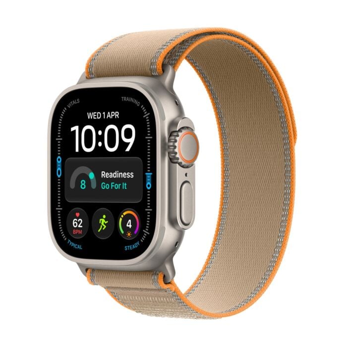 Apple Watch Ultra 4 GPS + Cellular Koperta 49mm z Tytanu w kolorze Naturalnym z Opaską Trail w kolorze Piasku - S/M - MJAJ4QP/A - zdjęcie 1 z 8