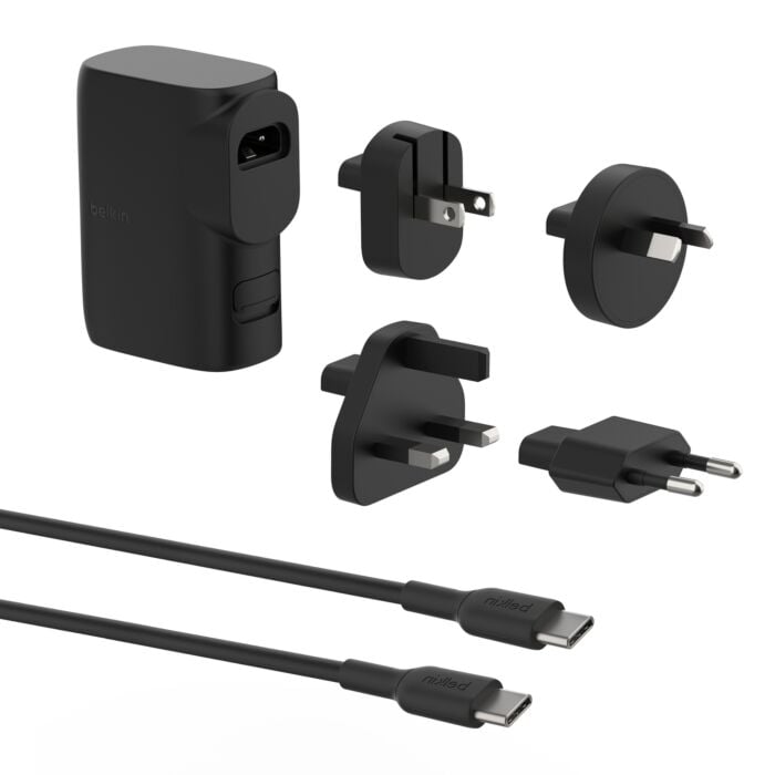 Belkin BoostCharge Podróżna ładowarka sieciowa z Powerbankiem 5 000 mAh - Czarna – Outlet - BPZ003bt1MBK-B6/X479 - zdjęcie 1 z 5