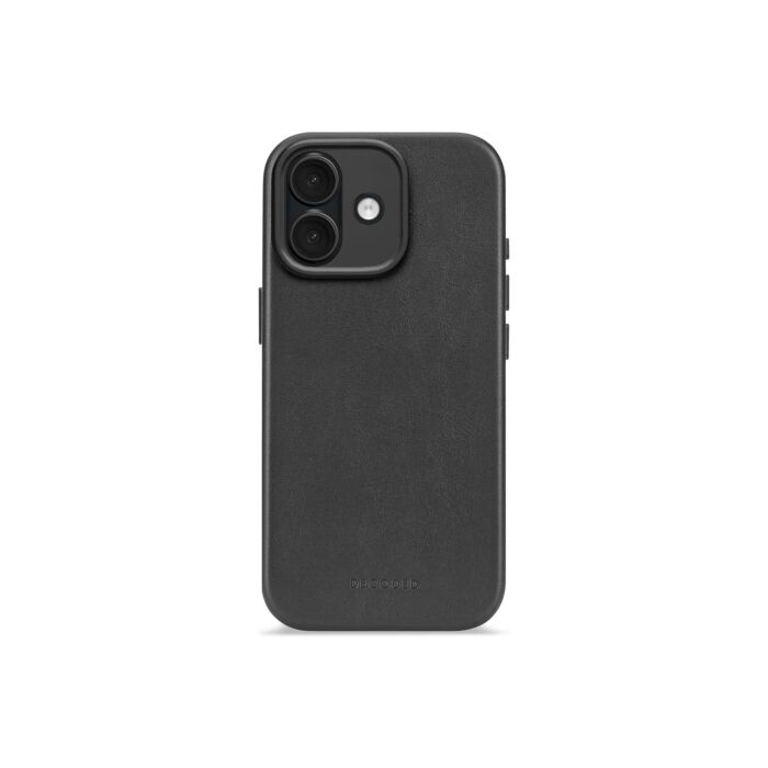 Decoded Leather Backcover Etui skórzane do iPhone 17 kompatybilna z MagSafe - Czarne - DECOD26IPO17BC1BK - zdjęcie 1 z 10