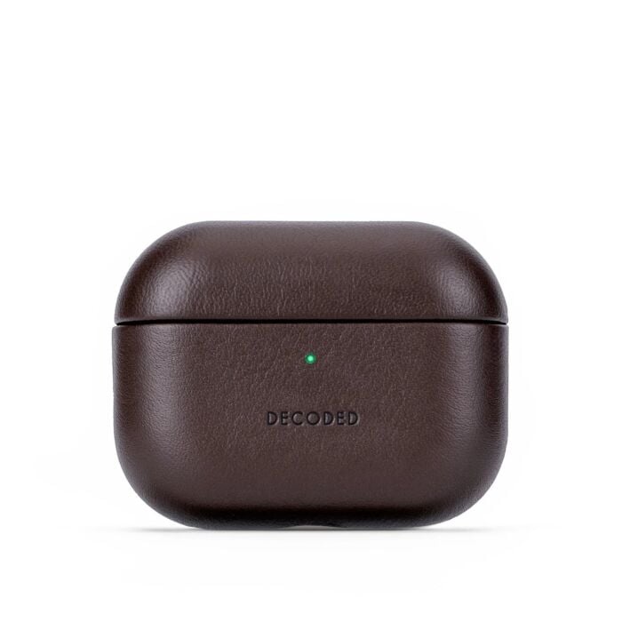Decoded Leather Case Skórzane etui ochronne do AirPods Pro 3 - Czekoladowe - DECOD26APP3C2CHB - zdjęcie 1 z 6