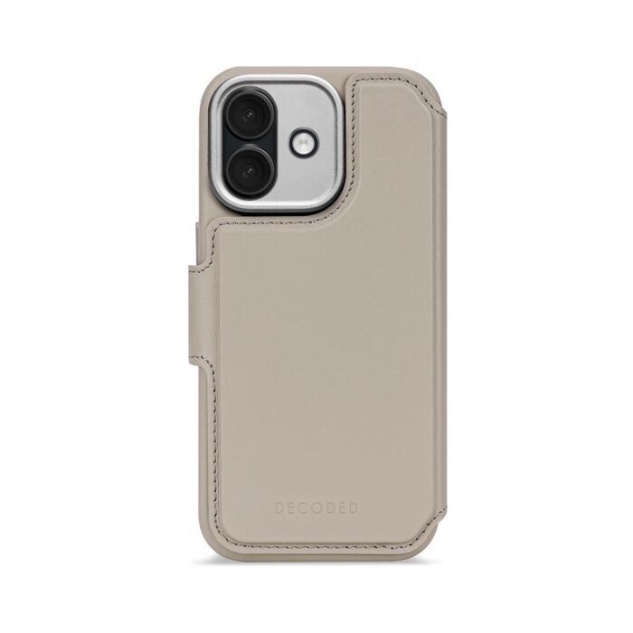 Decoded Leather Detachable Wallet Skórzane etui z portfelem do iPhone 17 kompatybilne z MagSafe - Beżowe - DECOD26IPO17DW5SY - zdjęcie 1 z 7