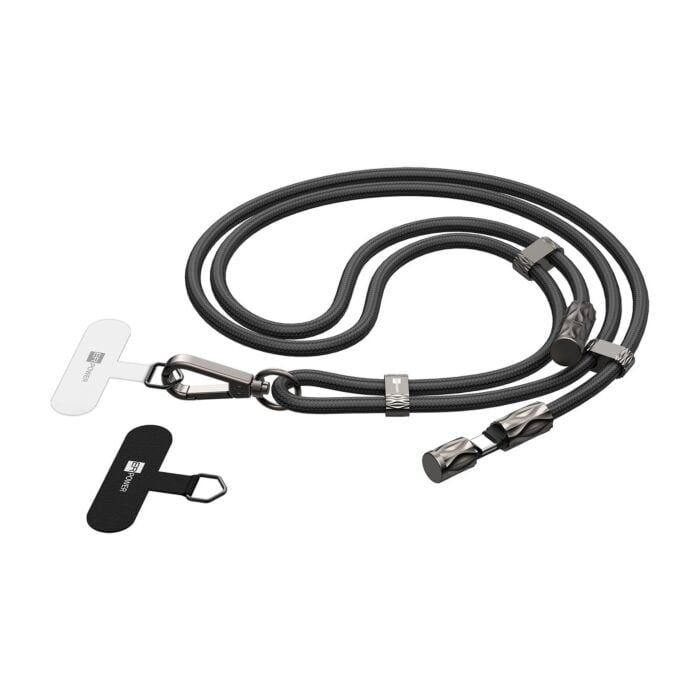 ERPOWER Snake Lanyard Smycz z kablem USB-C do USB-C 240W i blokerem danych 1,5m - Czarna - ERPWSL-BK - zdjęcie 1 z 2