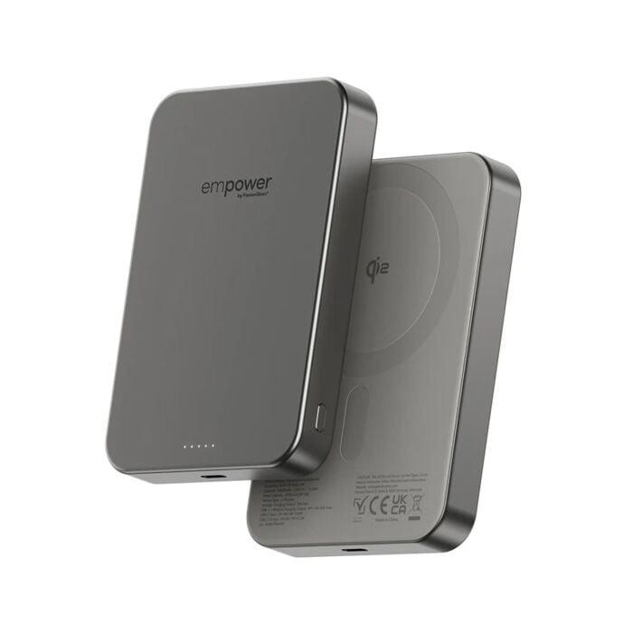 PanzerGlass Empower Powerbank magnetyczny 10000mAh kompatybilny z MagSafe - Tytanowy - PAN001360 - zdjęcie 1 z 3