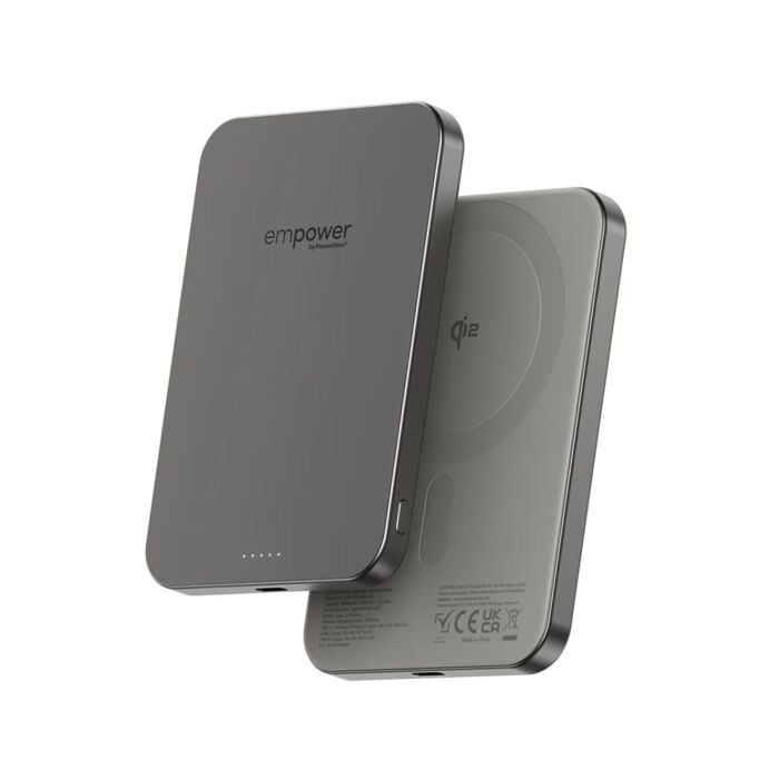 PanzerGlass Empower Powerbank magnetyczny 5000mAh kompatybilny z MagSafe - Tytanowy - PAN001361 - zdjęcie 1 z 3