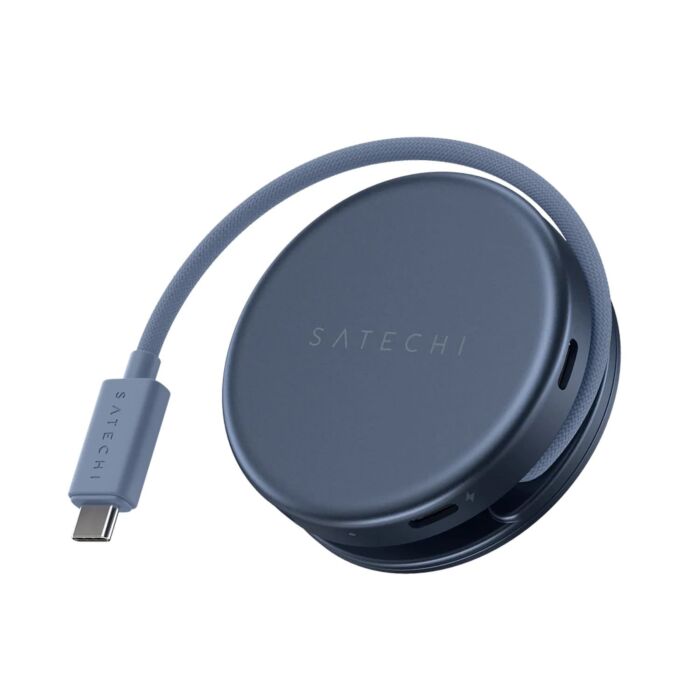 Satechi OntheGo Adapter do urządzeń mobilnych 5w1 (USB-C 5 Gbps / USB-A 5 Gbps / HDMI 4K / czytnik kart SD 104MB/s / USB-C PD passthrough 60W) - Indygo - ST-POTG5B - zdjęcie 1 z 6