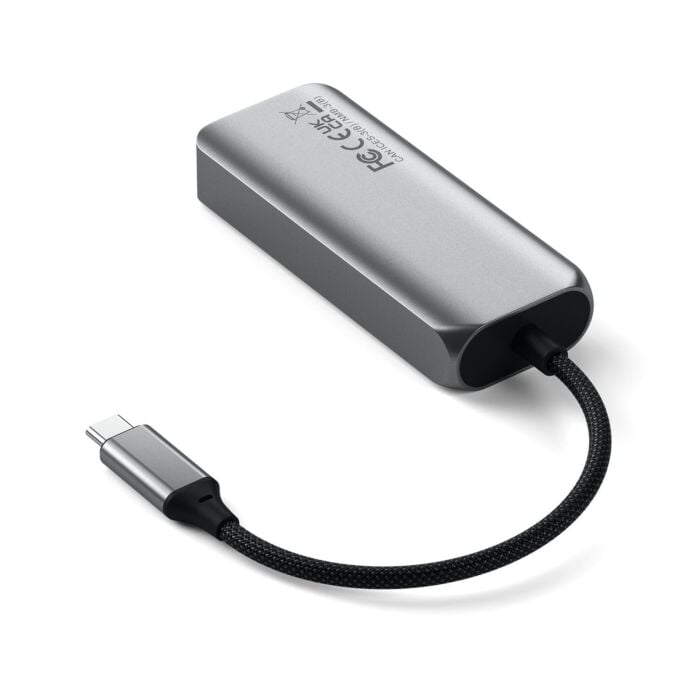 Satechi Slim Multiport Adapter 4K Aluminiowy adapter 4w1 do urządzeń mobilnych USB-C (USB-C / 4K HDMI / 2x USB-A) - Gwiezdna szarość - ST-H3C25EM - zdjęcie 1 z 8