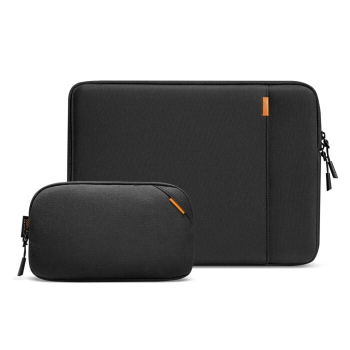 Tomtoc Defender-A13 Zestaw Pokrowiec na MacBooka Air 13 i organizer na kable - Czarny (Black) - A13C2DV - zdjęcie 1 z 2