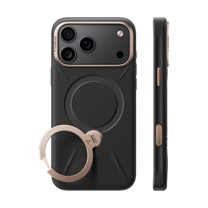 TORRAS Ostand Q3 VegSkin Etui do iPhone 18 Pro / 17 Pro kompatybilne z MagSafe - Czarne - TORX00RP147M18026 - zdjęcie 1 z 8