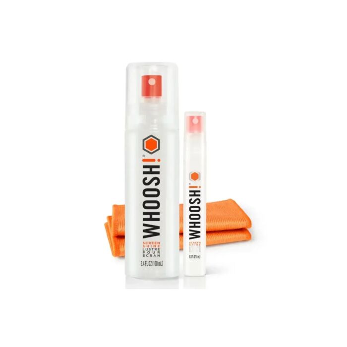 Whoosh Duo Spray do czyszczenia ekranów 100ml + spray 8ml + 2 ściereczki z microfibry - WHOO1FG108ENFR - zdjęcie 1 z 1