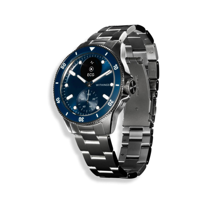 Withings Scanwatch Nova Zegarek z kopertą 42mm /funkcja EKG / pomiarem pulsu i temperatury / SPO2 / mierzenie aktywności fizycznej i snu - Niebieski - Outlet - WITHWA107ALLINT/W429 - zdjęcie 1 z 2