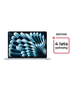 Apple MacBook Air 13 M4 10-core CPU + 8-core GPU / 16GB RAM / 256GB SSD / Błękitny (Sky Blue) + Service Pack Platinum PRO 4 lata