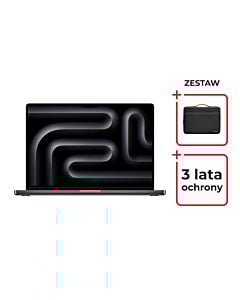 Apple MacBook Pro 16 M4 Pro 14-core CPU + 20-core GPU / 24GB / 512GB SSD / Klawiatura US / Gwiezdna czerń (Space Black) + TomToc Defender-A14 Aktówka - Czarna (Black) + Service Pack Platinum 3 lata