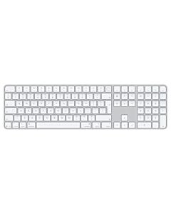 Apple Magic Keyboard Klawiatura z Touch ID i polem numerycznym w kolorze białym (USB-C) – układ ISO Angielski (międzynarodowy PL)