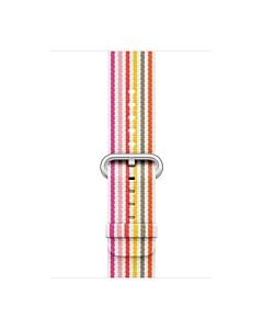 Apple Pasek nylonowy w kolorze różowym (prążki) do koperty 38mm / 40mm / 41mm / 42mm - rozmiar S/M