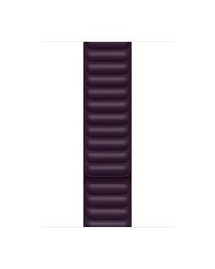 Apple Pasek z karbowanej skóry w kolorze ciemnej wiśni do koperty 44mm / 45mm / 46mm / 49mm - rozmiar S