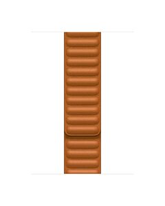 Apple Pasek z karbowanej skóry w kolorze złotawego brązu do koperty 44mm / 45mm / 46mm / 49mm - rozmiar L