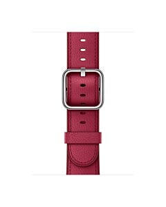 Apple Skórzany pasek z klamrą klasyczną w kolorze borówkowym do koperty 42mm / 44mm / 45mm / 46mm / 49mm - rozmiar M/L