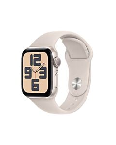 Apple Watch SE 2-gen. GPS Koperta 40mm z Aluminium w kolorze Księżycowej poświaty z Paskiem sportowym w kolorze Księżycowej poświaty - rozmiar S/M