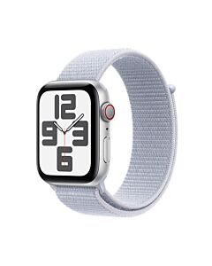 Apple Watch SE GPS + Cellular Koperta 44mm z Aluminium w kolorze Srebrnym z Opaską sportową w kolorze Błękitnego obłoku