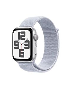 Apple Watch SE GPS Koperta 44mm z Aluminium w kolorze Srebrnym z Opaską sportową w kolorze Błękitnego obłoku - Outlet