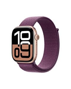 Apple Watch Series 10 GPS Koperta 42mm z Aluminium w kolorze Różowego złota z Opaską sportową w kolorze Dojrzałej śliwki