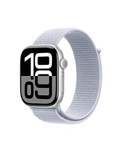 Apple Watch Series 10 GPS Koperta 46mm z Aluminium w kolorze Srebrnym z Opaską sportową w kolorze Błękitnego obłoku – Outlet