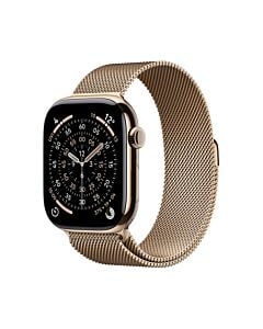 Apple Watch Series 11 GPS + Cellular Koperta 42mm z Tytanu w kolorze Złotym z Bransoletą Mediolańską w kolorze złotym - S/M – Outlet