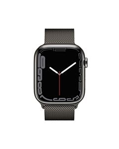 Apple Watch Series 7 45mm GPS + Cellular Koperta ze stali nierdzewnej w kolorze grafitowym z bransoletą mediolańską w kolorze grafitowym - Outlet