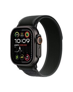 Apple Watch Ultra 2 GPS + Cellular Koperta 49mm z Tytanu w kolorze Czarnym z Opaską Trail w kolorze Czarnym - S/M – Outlet