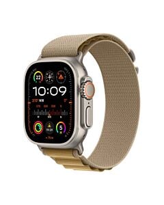 Apple Watch Ultra 2 GPS + Cellular Koperta 49mm z Tytanu w kolorze Naturalnym z Opaską Alpine w kolorze Beżowym - L