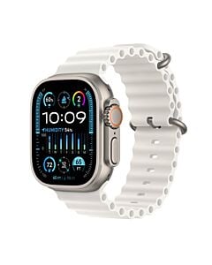 Apple Watch Ultra 2 GPS + Cellular Koperta 49mm z tytanu z Paskiem Ocean w białym