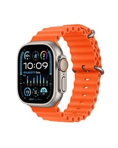 Apple Watch Ultra 2 GPS + Cellular Koperta 49mm z tytanu z Paskiem Ocean w pomarańczowym