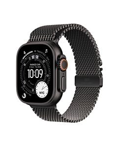 Apple Watch Ultra 3 GPS + Cellular Koperta 49mm z Tytanu w kolorze Czarnym z Bransoletą mediolańską z Tytanu w kolorze Czarnym - L – Outlet
