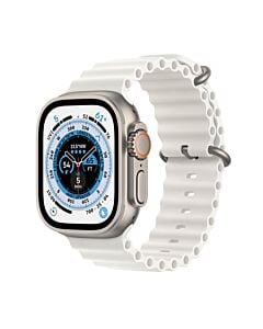 Apple Watch Ultra GPS + Cellular Koperta 49mm z tytanu z Paskiem Ocean w kolorze białym