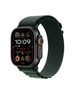 Apple Watch Ultra 2 GPS + Cellular Koperta 49mm z Tytanu w kolorze Czarnym z Opaską Alpine w kolorze Ciemnozielonym - S