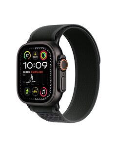 Apple Watch Ultra 2 GPS + Cellular Koperta 49mm z Tytanu w kolorze Czarnym z Opaską Trail w kolorze Czarnym - M/L