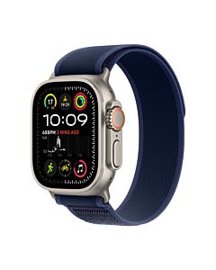 Apple Watch Ultra 2 GPS + Cellular Koperta 49mm z Tytanu w kolorze Naturalnym z Opaską Trail w kolorze Niebieskim - S/M