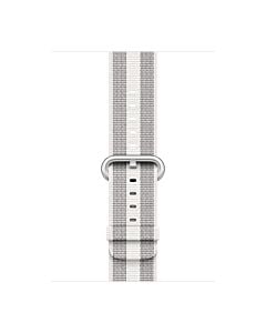 Apple Pasek nylonowy w kolorze białym (prążki) do koperty 38mm / 40mm / 41mm / 42mm - rozmiar S/M