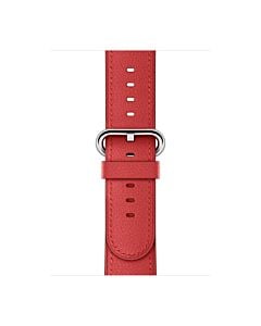 Apple Skórzany pasek z klamrą klasyczną w kolorze czerwonym do koperty 42mm / 44mm / 45mm / 46mm / 49mm - rozmiar M/L