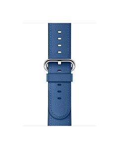 Apple Skórzany pasek z klamrą klasyczną w kolorze morskiego błękitu do koperty 38mm / 40mm / 41mm / 42mm - rozmiar S/M