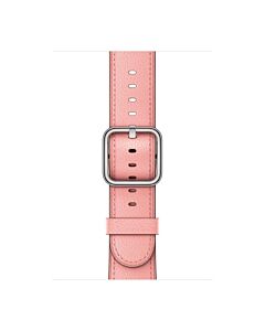 Apple Skórzany pasek z klamrą klasyczną w kolorze delikatnego różu do koperty 42mm / 44mm / 45mm / 46mm / 49mm - rozmiar M/L